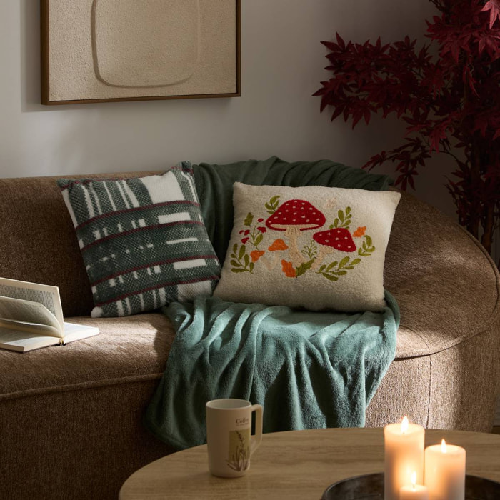 Coussin Lary carré 40x40cm vert