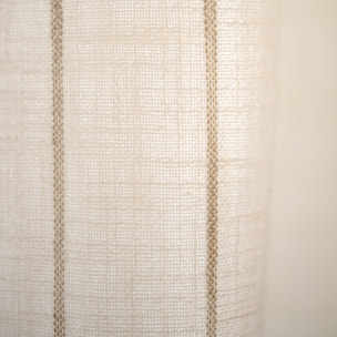 Rideau 100% coton à rayures beige LOURMARIN - Beige