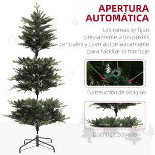 Árbol de Navidad 180 cm Árbol de Navidad Artificial con 350 Luces LED 726 Ramas y Soporte de Acero Árbol Navideño para Salón Interior Verde