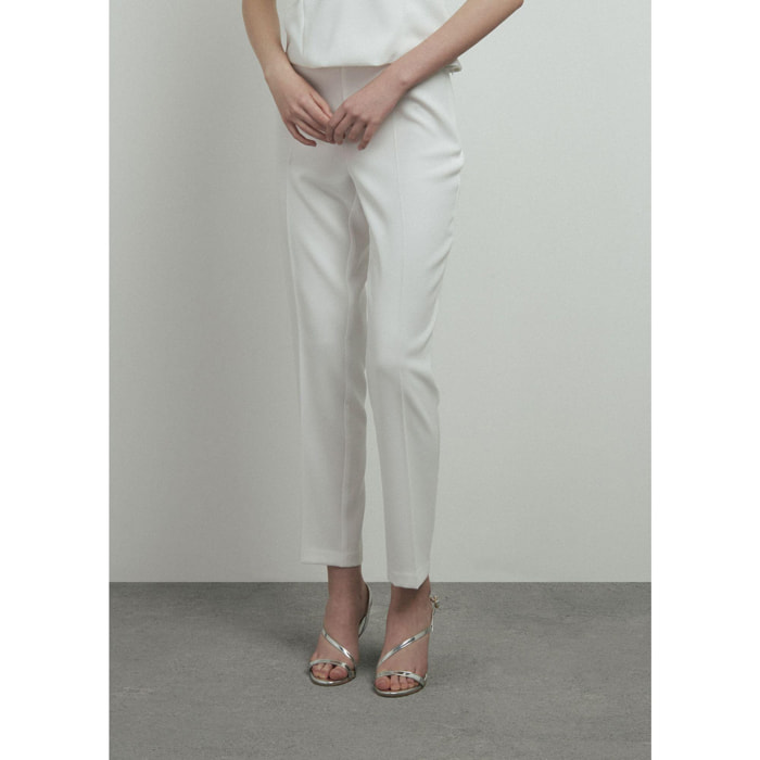 PANTALONE BIANCO LANA CONBIPEL