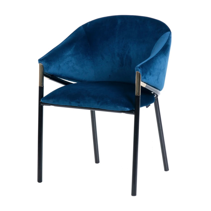 Silla Velvet Azul Atlanta 57x57x79 Cm