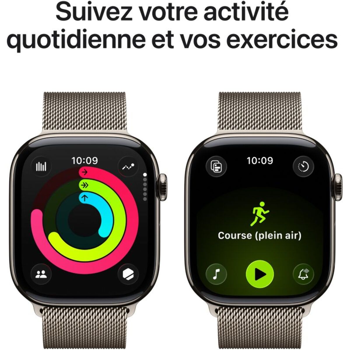 Montre APPLE WATCH 42mm Tit Naturel Milan Serie 11 Cellular