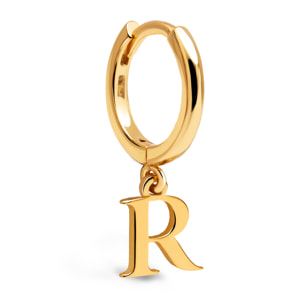 Orecchino Personalized Letter Argento Placcato Oro