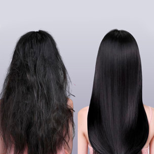 Spazzola elettrica lisciatrice a ioni negativi con 5 impostazioni di temperatura da 130 °C a 210 °C.