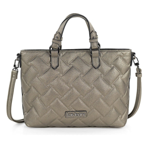 Bolso Shopper-Tote Lois Dewey Plata Oscuro