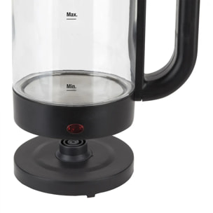Hervidor de agua eléctrico JATA HA702 de 1,2 litros. Jarra de borosilicato. Máxima rapidez