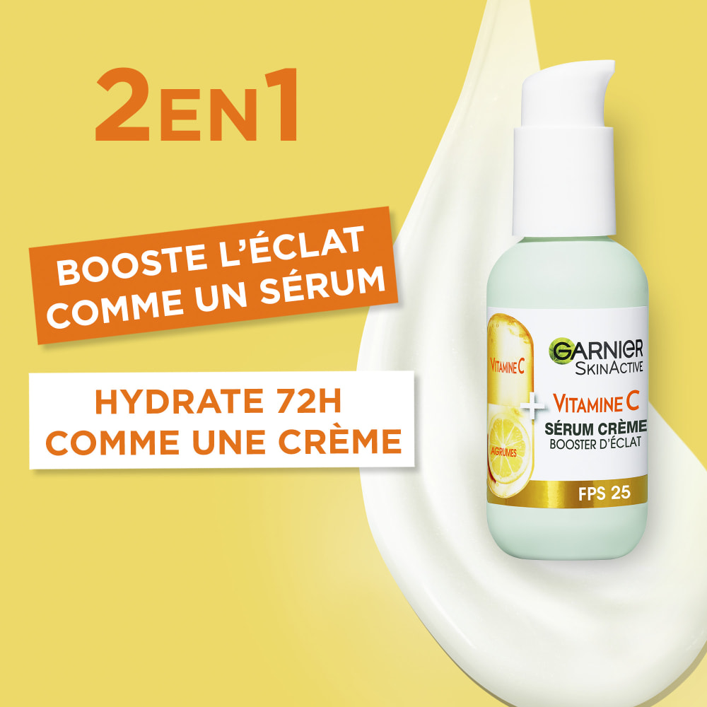 Garnier Sérum Crème 2en1 Vitamine C Booster d'éclat