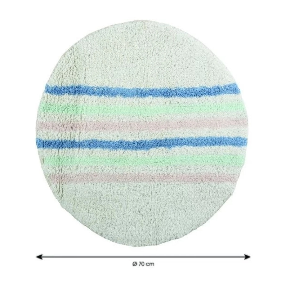Tapis de bain Coton Rond Pastel SEAUVILLE ?57Cm MSV