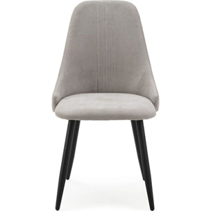 Lot de 4 chaises en tissu - SOAN