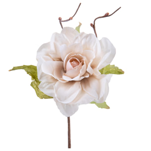 Pick Gardenia. Diametro 10 Cm - Pezzi 24 - 10X19X10cm - Colore: Bianco - Bianchi Dino - Fiori Artificiali