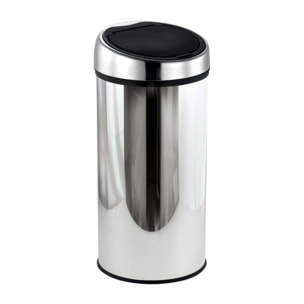 Poubelle Touch Inox 30L Gris MSV