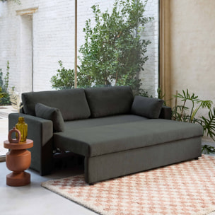 Canapé convertible 3 places tissu chenille EASY