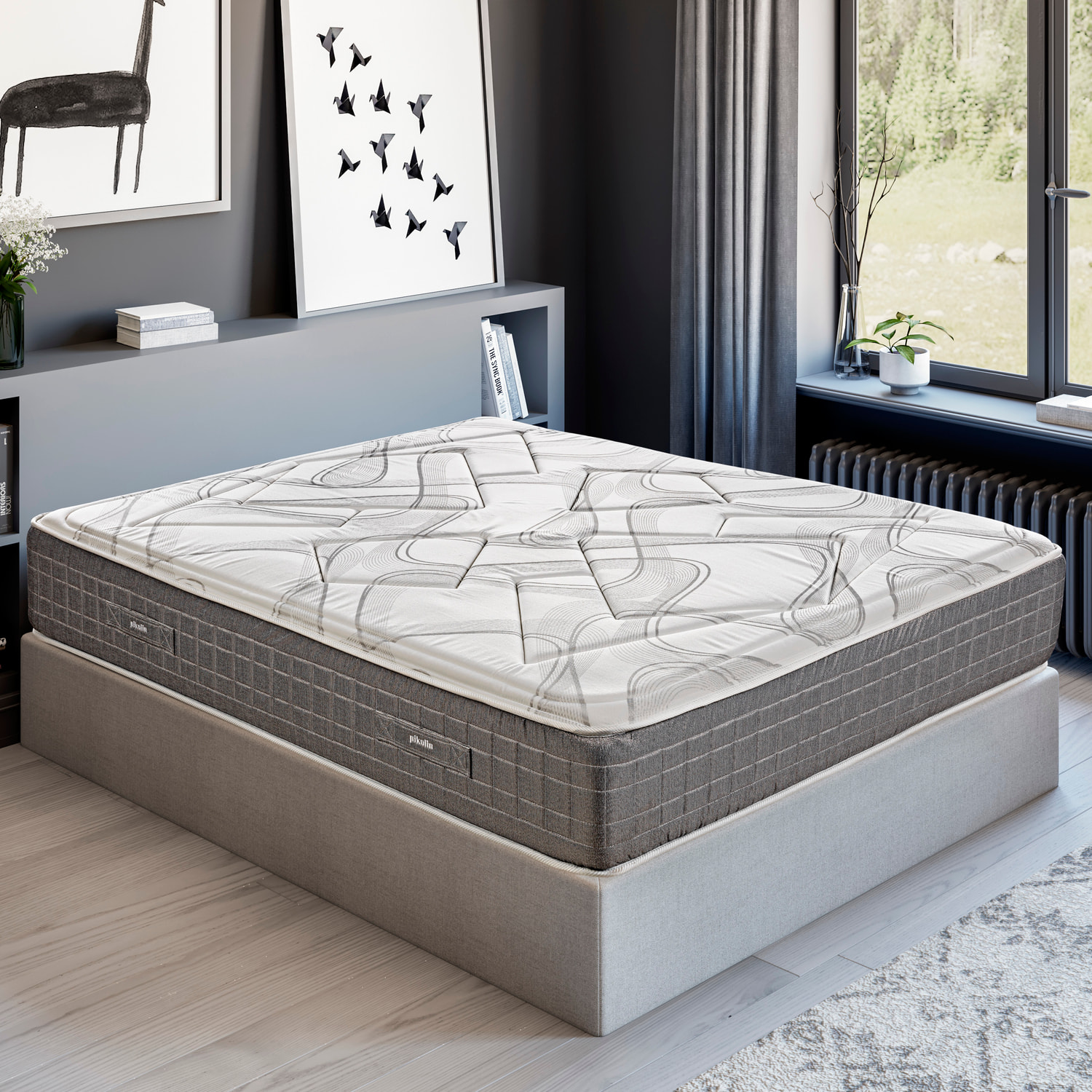 Colchón Muelles Ensacados + Canapé Abatible + Almohada Visco | ENVIO, MONTAJE Y RETIRADA INCLUIDO | Saturn
