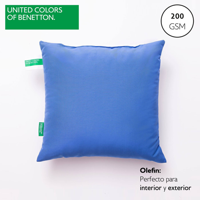 Set de 2 cojines de 45x45cm azul+verde 200gsm benetton