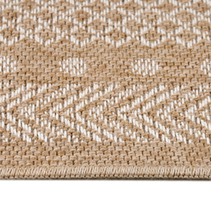 DHAKA - Tapis intérieur/extérieur aspect jute motif mandala beige