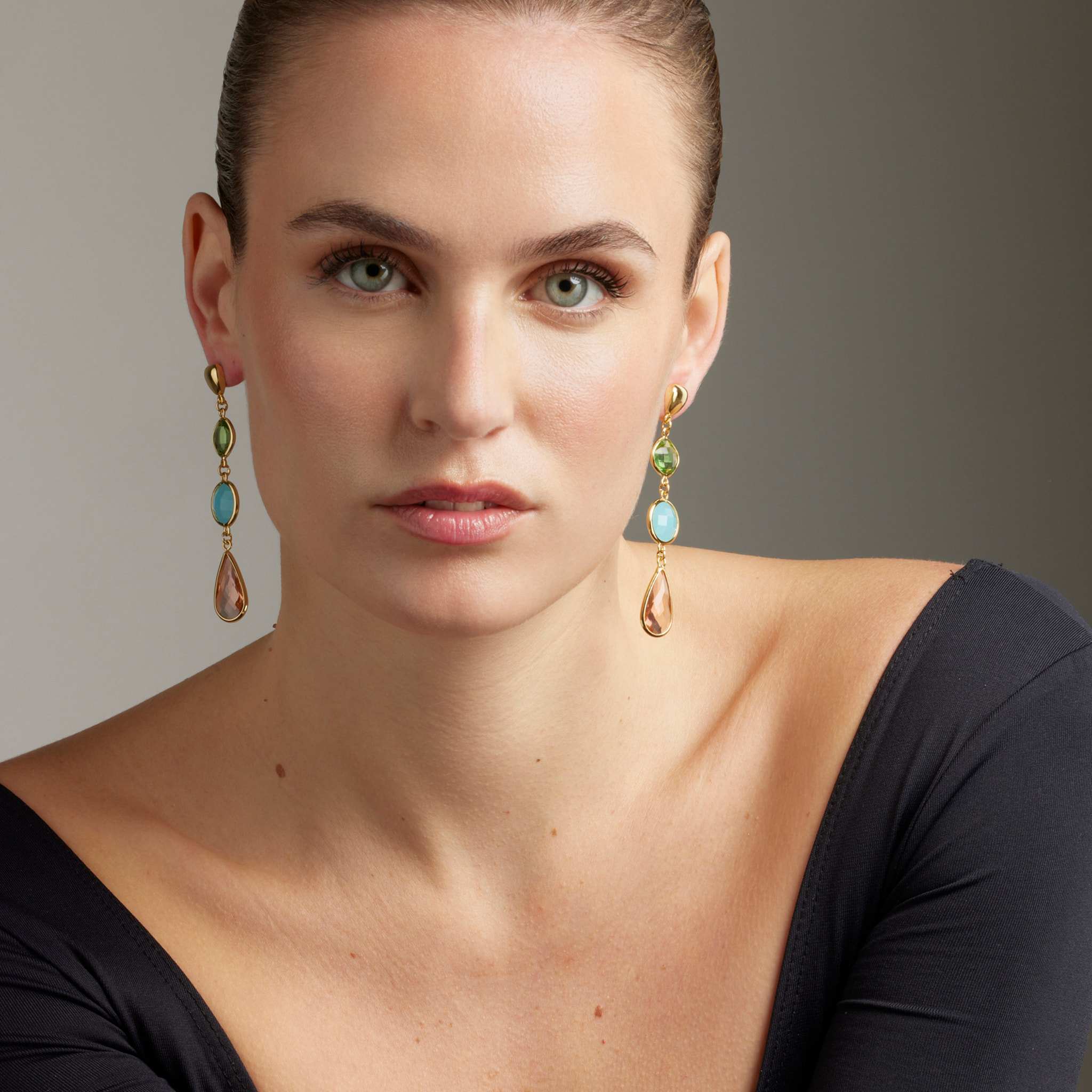 Pendientes acabado en oro amarillo de 18k