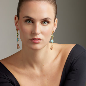 Pendientes acabado en oro amarillo de 18k