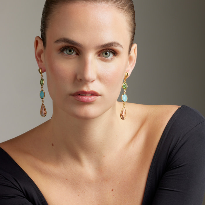 Pendientes acabado en oro amarillo de 18k