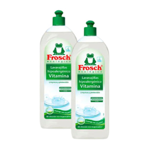 Pack 2 x 750 ml Lavavajillas hipoalergénico Frosch