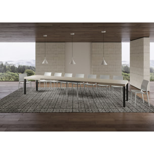 Mesa extensible 90x180/440 cm Everyday cachemira patas antracita