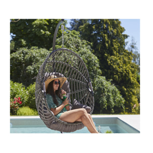 Fauteuil de jardin suspendu - gris anthracite - CANBERRA