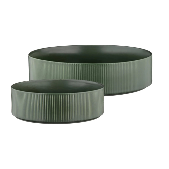 Saladier SCANDI Ø21,5cm et Ø27,5cm - 2 pièces - Olive