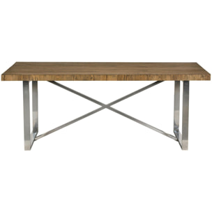 Table de repas chêne/acier 200 cm RIVERSIDE