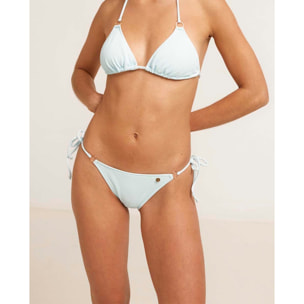 Braga de bikini semibrasileña con lazos en tejido piqué