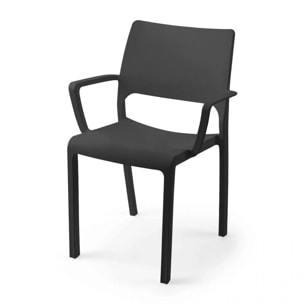 Pack 4 sillas de exterior Ocean Antracita