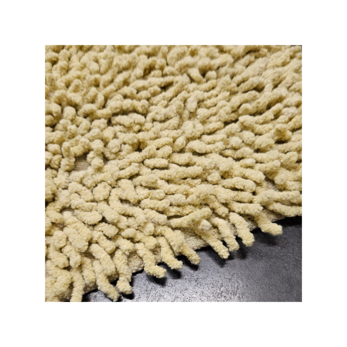 Tapis de salle de bain rectangulaire 40 x 60 cm en coton chenille - SHAGGY