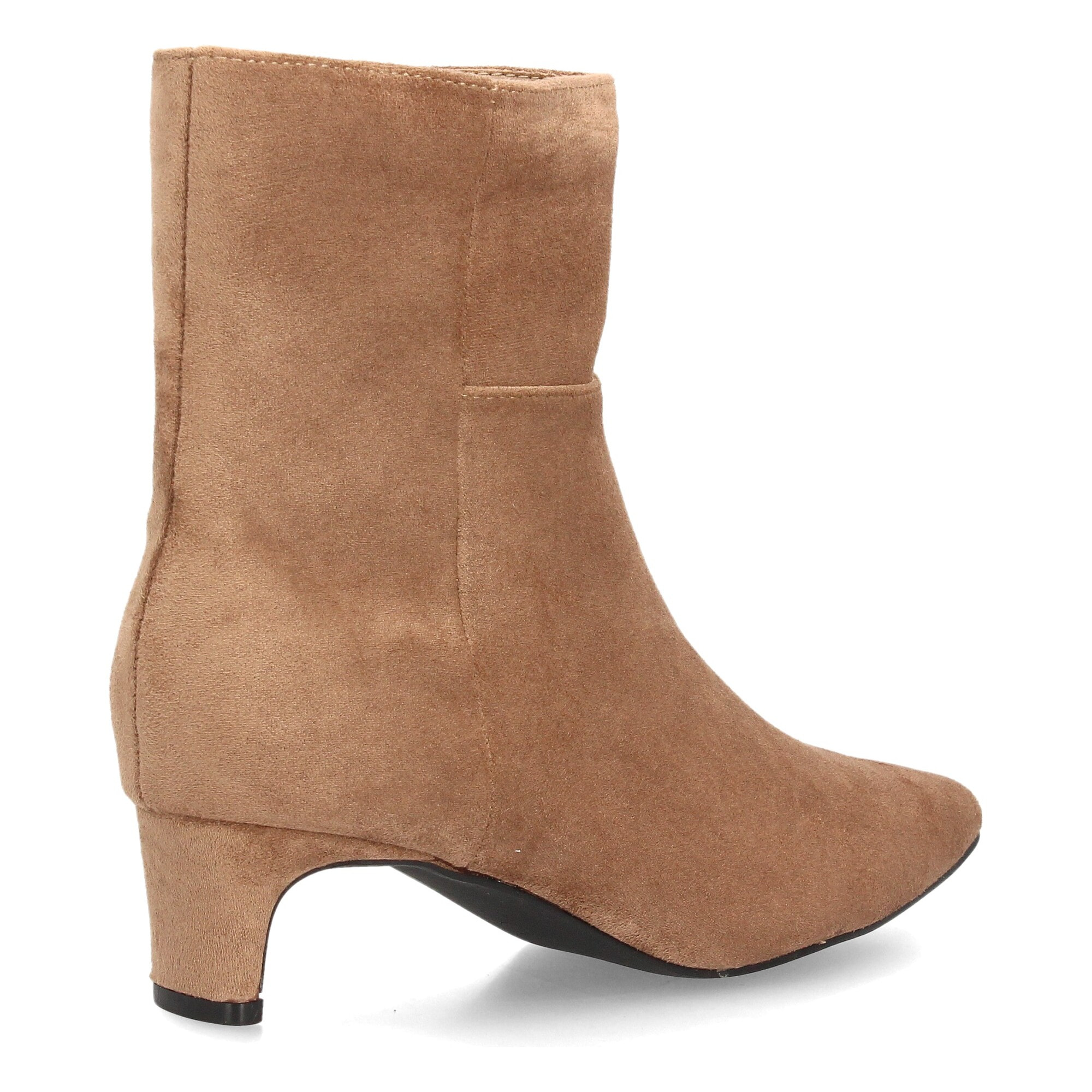 Botines de ante elegantes de tacón bajo femenino
