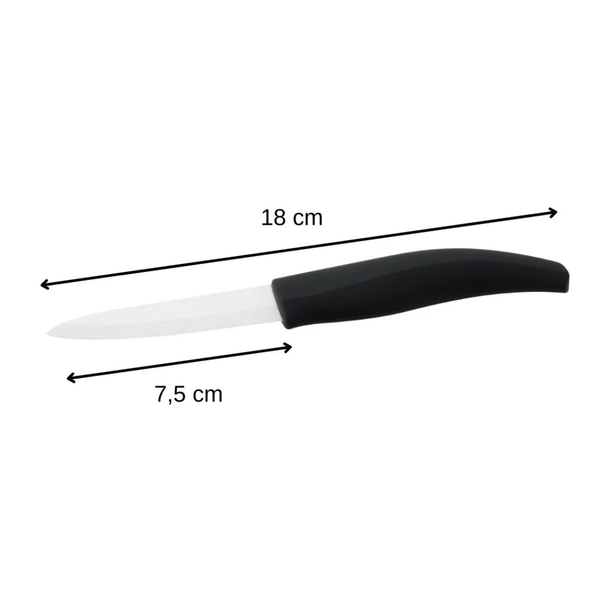 Lot de 2 couteaux avec lames en céramique de 12,5 et 18 cm de long Nirosta Céramique