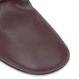 Botín de tacón Alegra en napa con cierre de cremallera