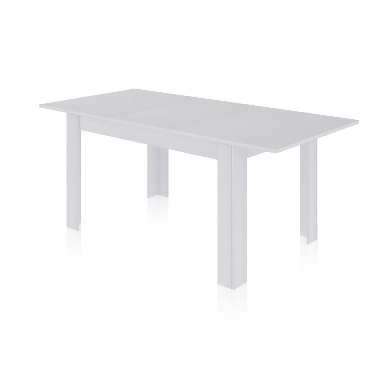 Mesa de comedor extensible Danna 140 Blanco Artik (Blanco Mate)