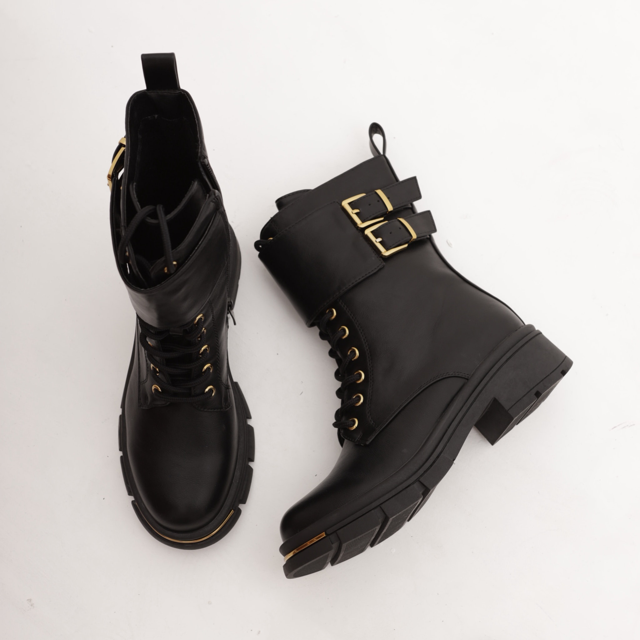 ANFIBIO CON FIBBIE CAVIGLIA NERO