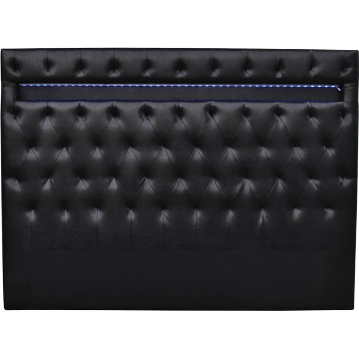 Tête de lit "Déco" LED - 149 cm - Noir
