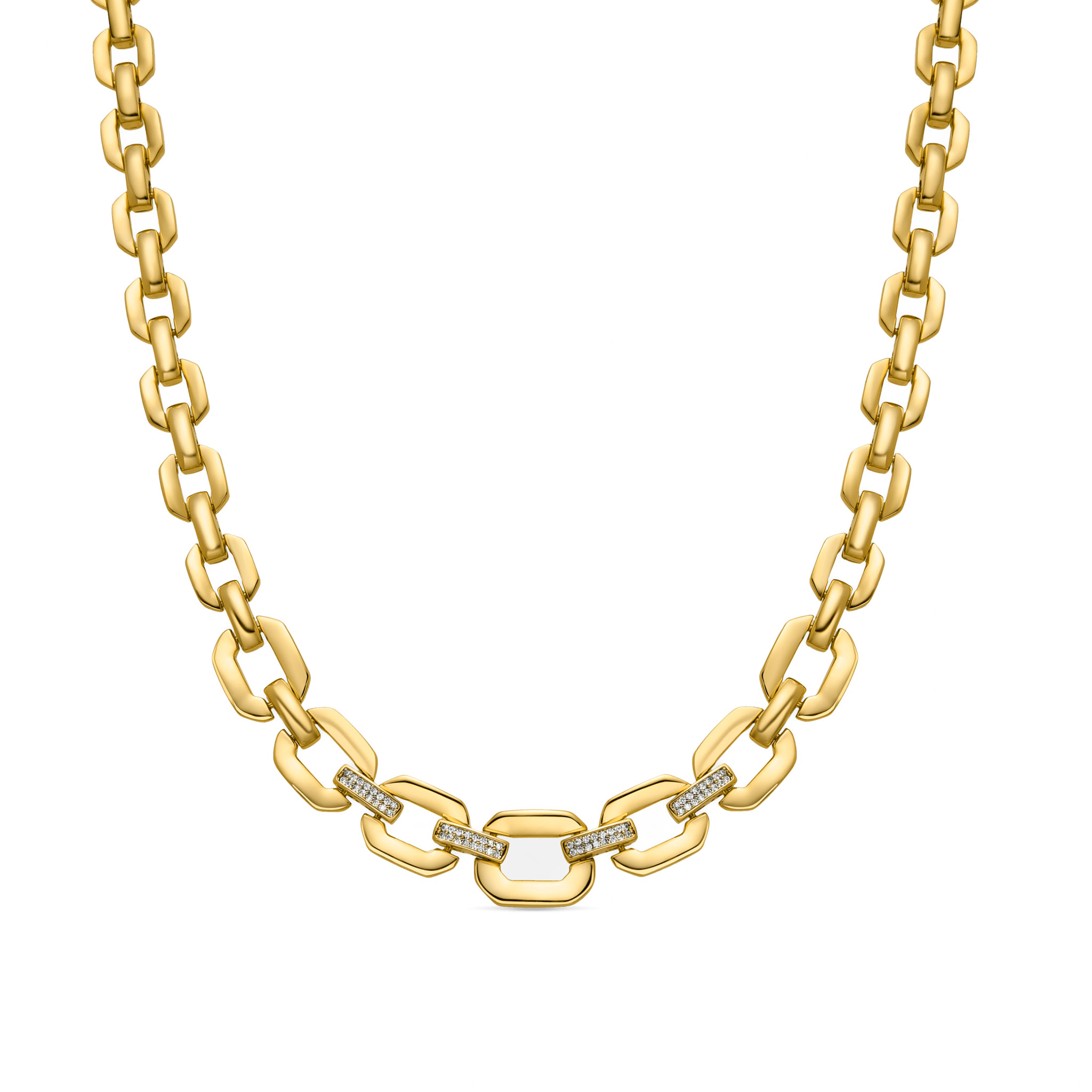 Collar con Circonita Brillante acabado oro 18k