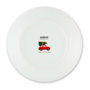 Service de table 18 pièces Excelsa - Ready For Christmas, porcelaine blanche