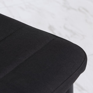 Lot de 4 chaises de salle à manger design tissu noir