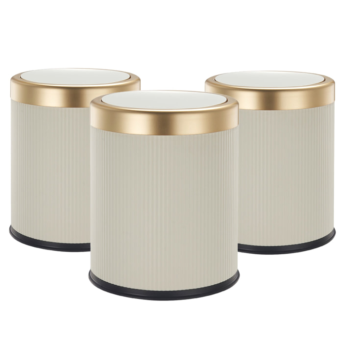 3 Poubelle de salle de bain push GLINT 8