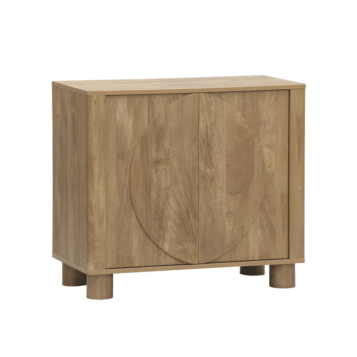 Buffet exotique effet bois de manguier 2 portes 80cm Pondi