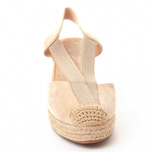 Alpargatas de Cuña - Beige - Altura: 8 cm