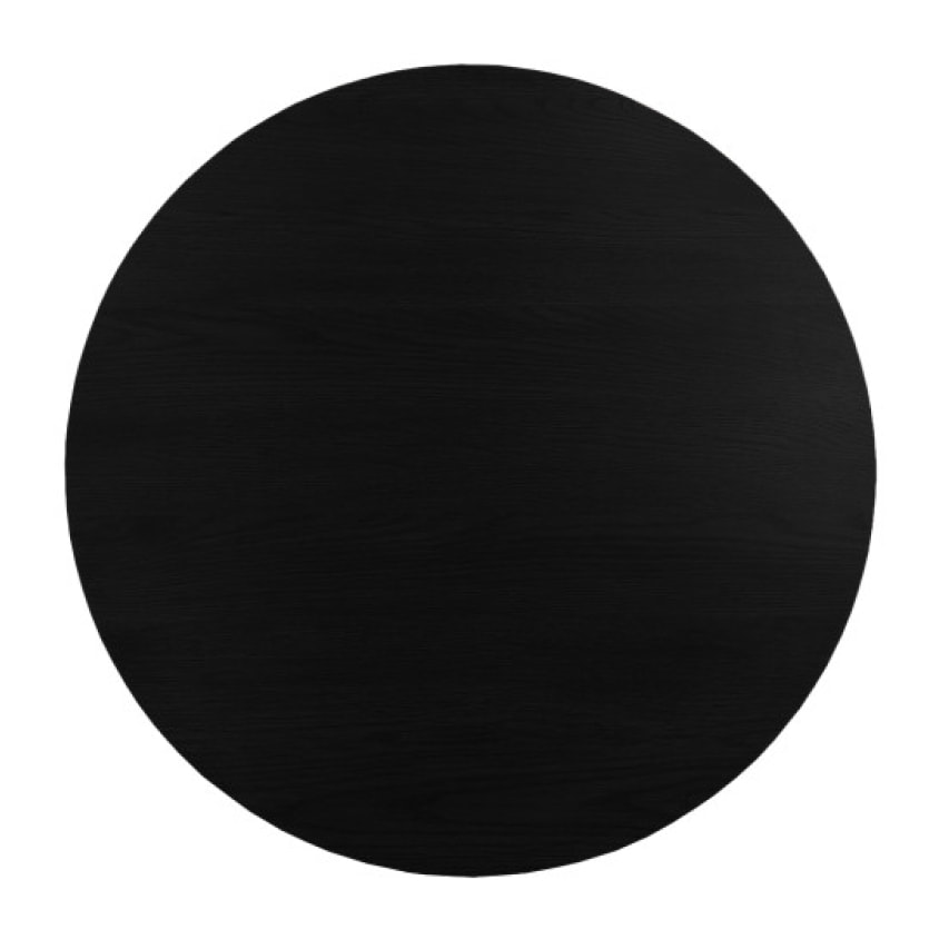 Table basse ronde en bois marron ou noir diam. 90cm - ANGEL