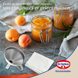 Set de 2 ustensiles pour confiture avec entonnoir et tissu filtrant Dr Oetker