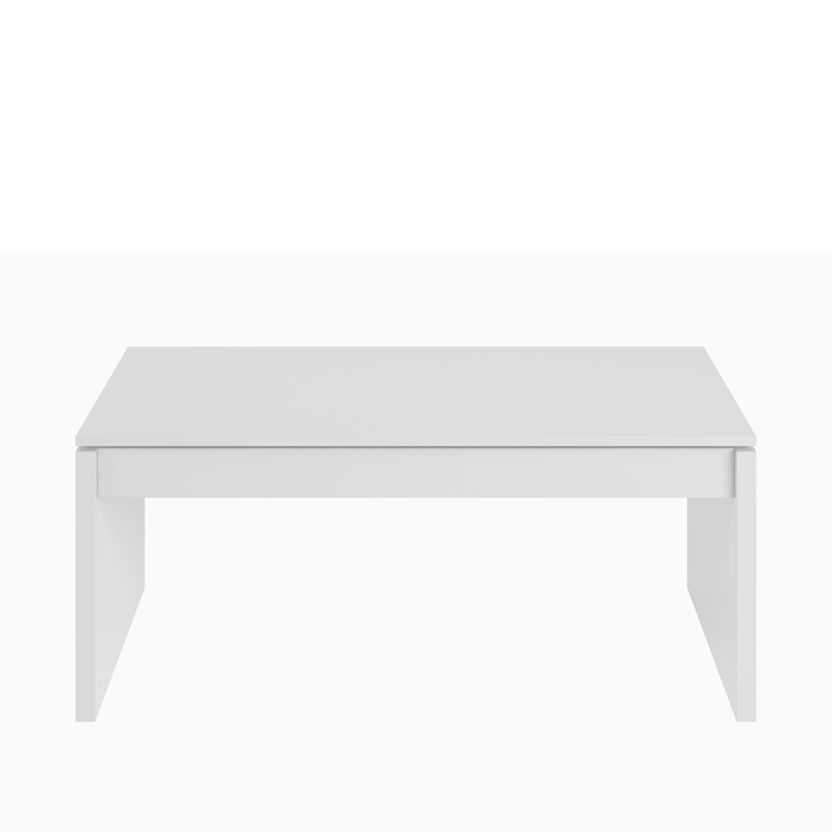 Mesa Centro Elevable 43x102x50 Cm Blanco Brillo