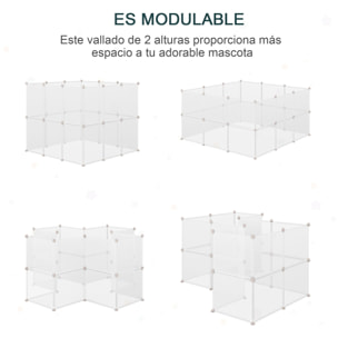 Valla para Animales de Metal Modulable con 12 Paneles Cobayas y Cachorros