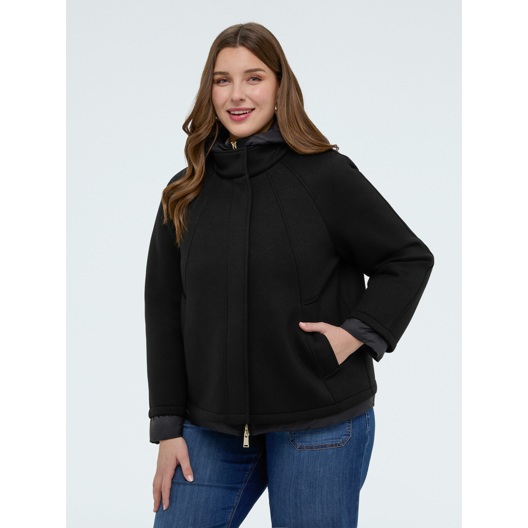 Fiorella Rubino - Giacca 3 in 1 con imbottitura in Sorona® Aura - Nero