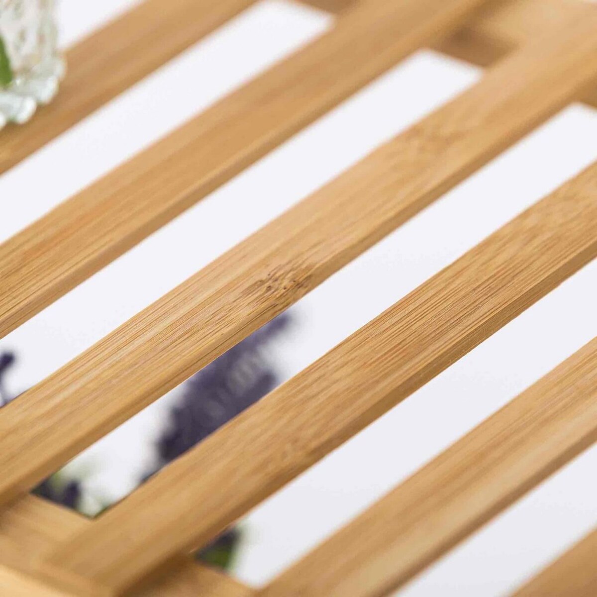 Scaffale in bamboo naturale 5 ripiani 60x26x130 cm