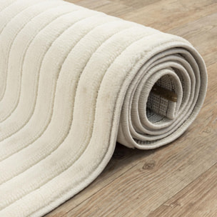 Grand tapis intérieur extérieur en relief ton sur ton FIRU