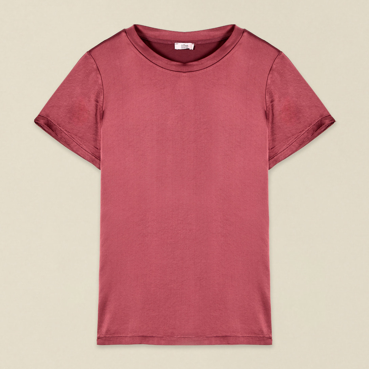 Oltre - Blusa in raso misto viscosa - Bordeaux